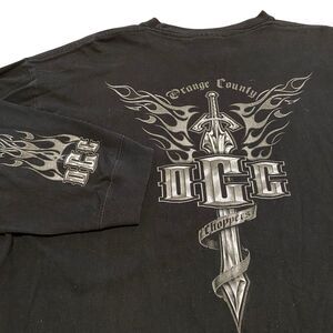 Vintage Orange County Choppers OCC L/S Tee Shirt Top Bike Week Y2K Grunge L